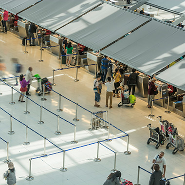 Luggage x-ray detection in public areas