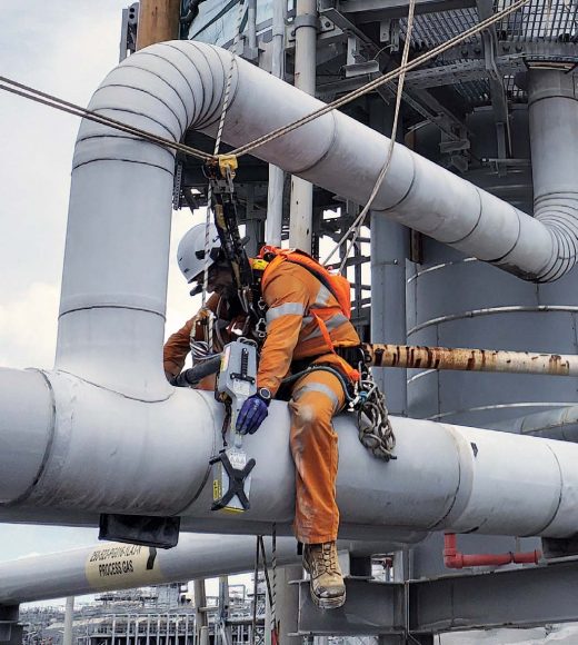 Operators using Teledyne ICM's Go-Scan C-View to detect CUI © Kaefer Australia